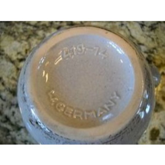 VINTAGE Made in West Germany Fruit Pattern Pitcher Creamer Blue 419-14 - Picture 6 of 6